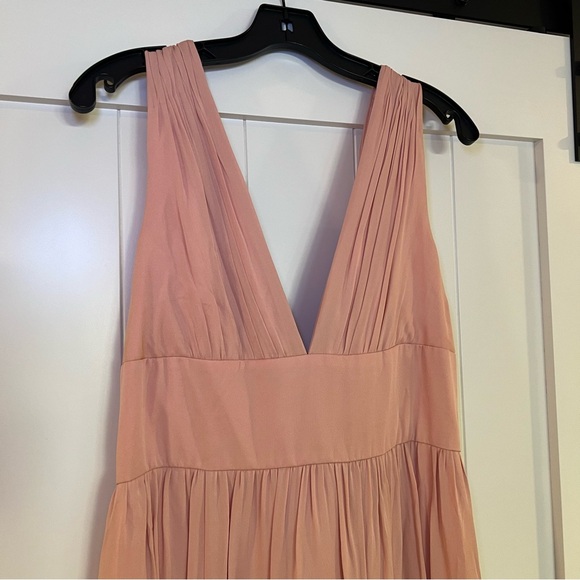 Silk Tie Waist Gown in Bisque - Picture 5 of 5